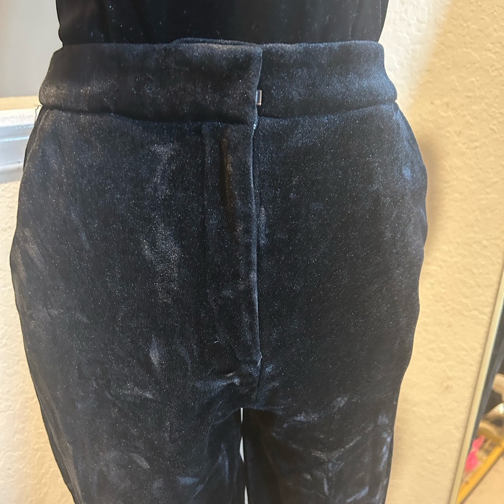 Express Black Velvet Ankle Pants
